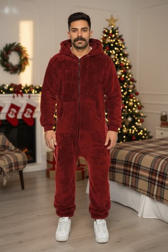 Herren fleece jumpsuit overall - fleece,