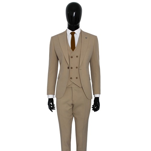 Slim fit herrenanzug mit weste - mit,