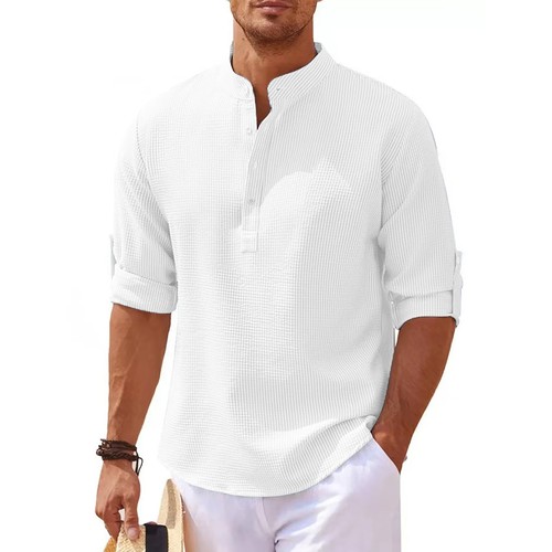 Hot herren stehkragen hemd - hot-herren,