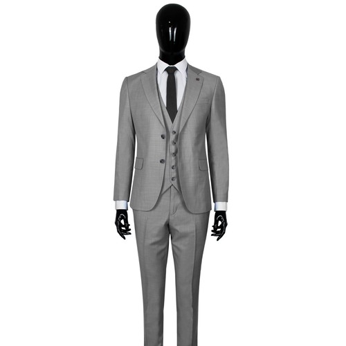 Slim fit herrenanzug - fit, grau