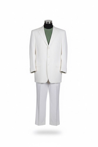Eleganter weißer anzug - weißer, aus