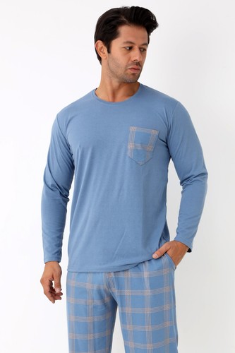 Herren pyjama set langarm - pyjama,